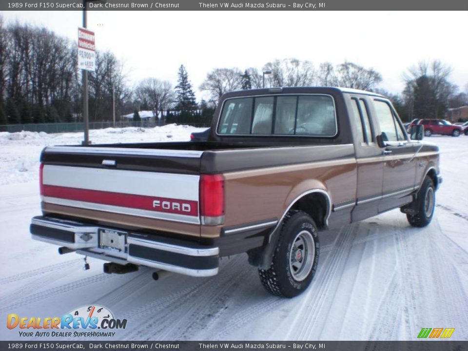 Dark Chestnut Brown 1989 Ford F150 SuperCab Photo #6