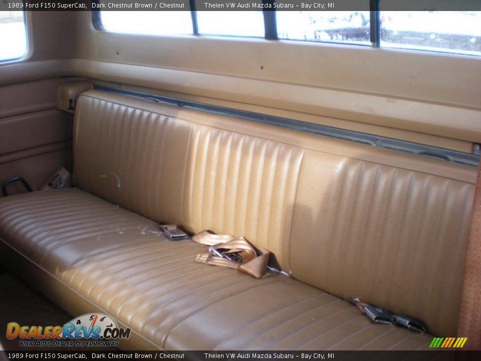 Chestnut Interior - 1989 Ford F150 SuperCab Photo #12