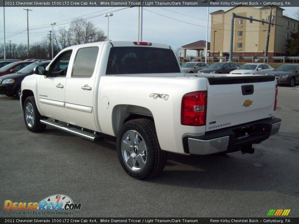 2011 Chevrolet Silverado 1500 LTZ Crew Cab 4x4 White Diamond Tricoat / Light Titanium/Dark Titanium Photo #2