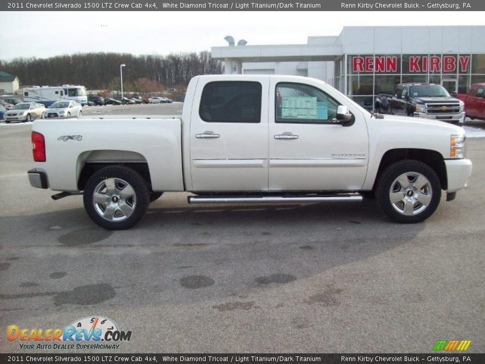 White Diamond Tricoat 2011 Chevrolet Silverado 1500 LTZ Crew Cab 4x4 Photo #3