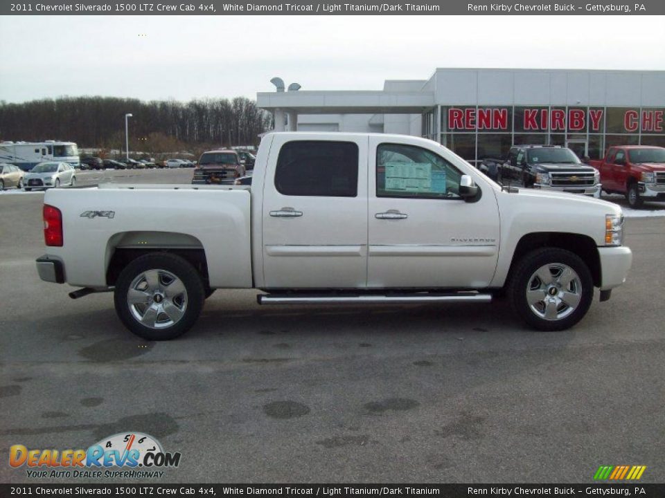 2011 Chevrolet Silverado 1500 LTZ Crew Cab 4x4 White Diamond Tricoat / Light Titanium/Dark Titanium Photo #14