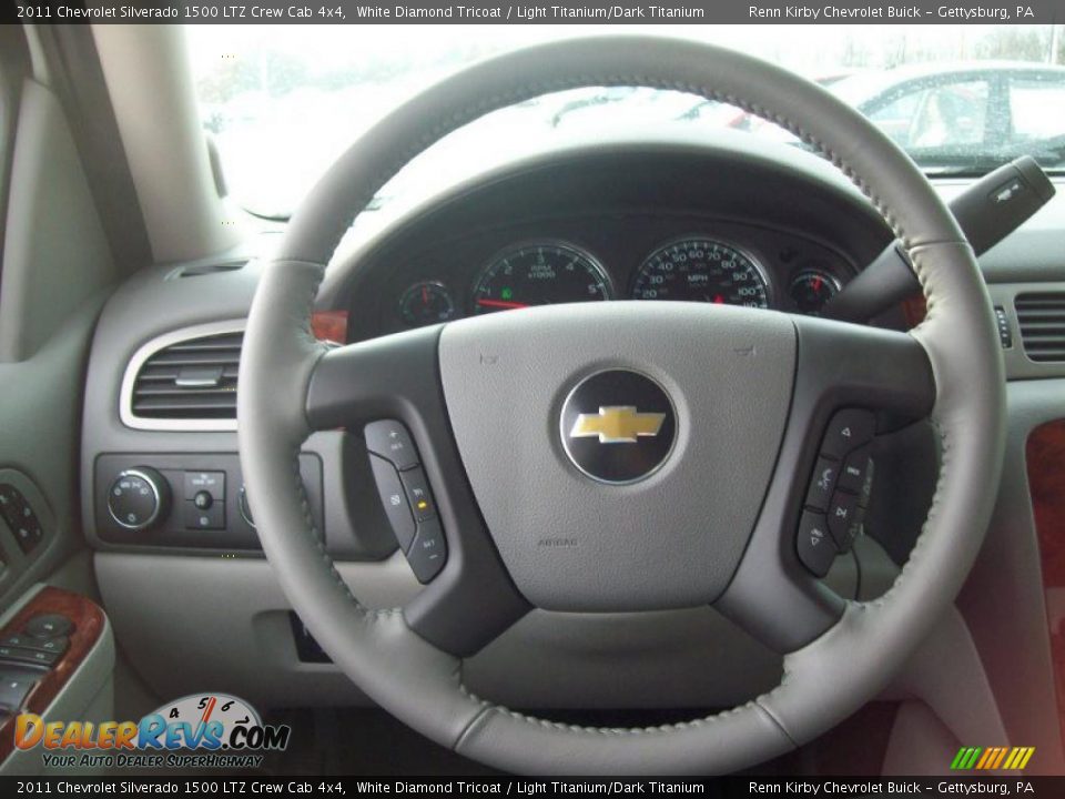 2011 Chevrolet Silverado 1500 LTZ Crew Cab 4x4 Steering Wheel Photo #26