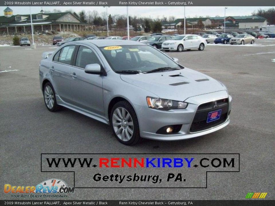 2009 Mitsubishi Lancer RALLIART Apex Silver Metallic / Black Photo #1