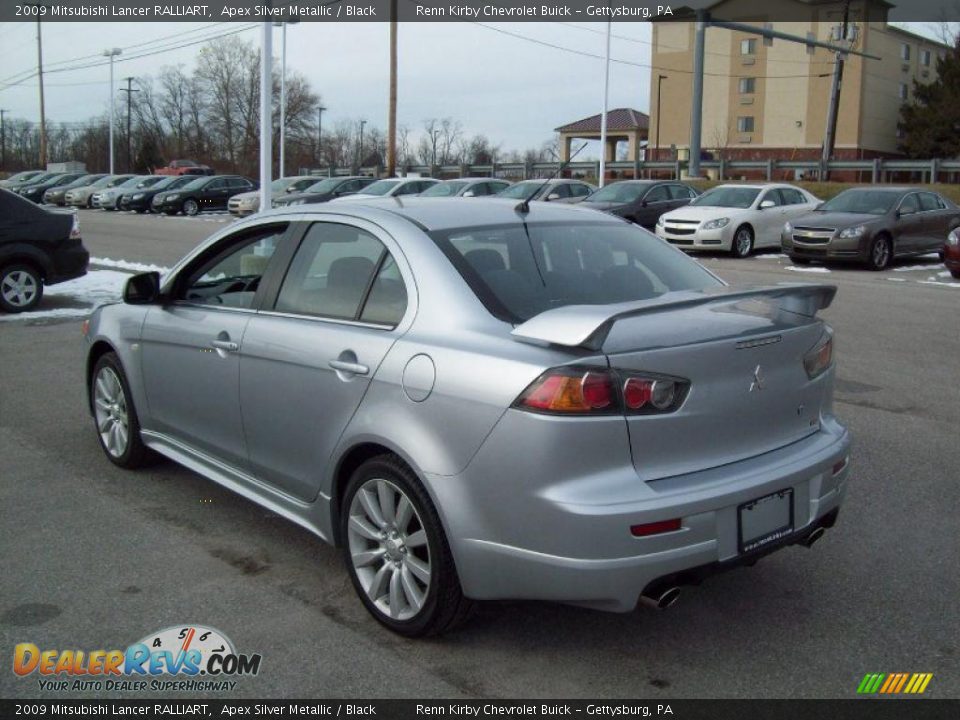 2009 Mitsubishi Lancer RALLIART Apex Silver Metallic / Black Photo #2