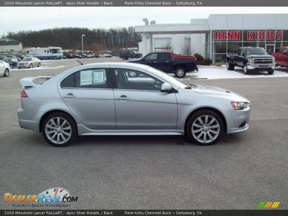 2009 Mitsubishi Lancer RALLIART Apex Silver Metallic / Black Photo #3