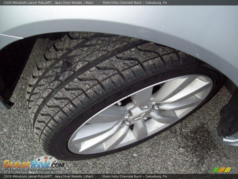 2009 Mitsubishi Lancer RALLIART Apex Silver Metallic / Black Photo #4