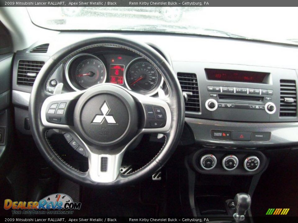 2009 Mitsubishi Lancer RALLIART Apex Silver Metallic / Black Photo #10