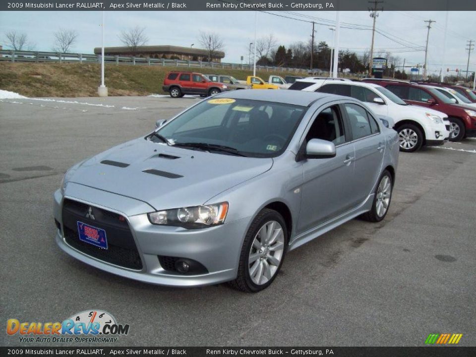 2009 Mitsubishi Lancer RALLIART Apex Silver Metallic / Black Photo #11