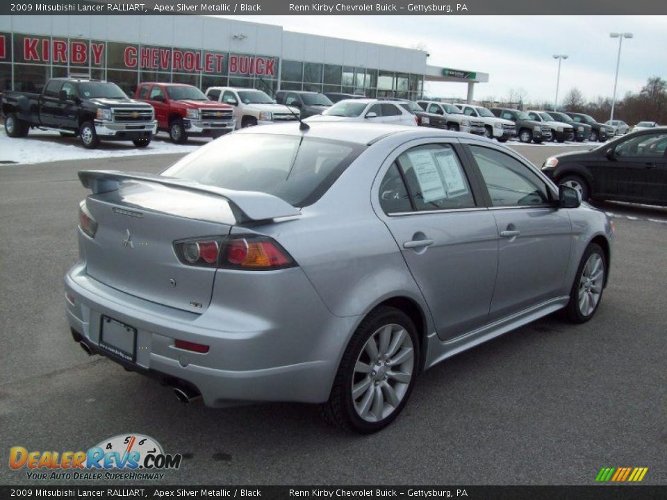 2009 Mitsubishi Lancer RALLIART Apex Silver Metallic / Black Photo #12