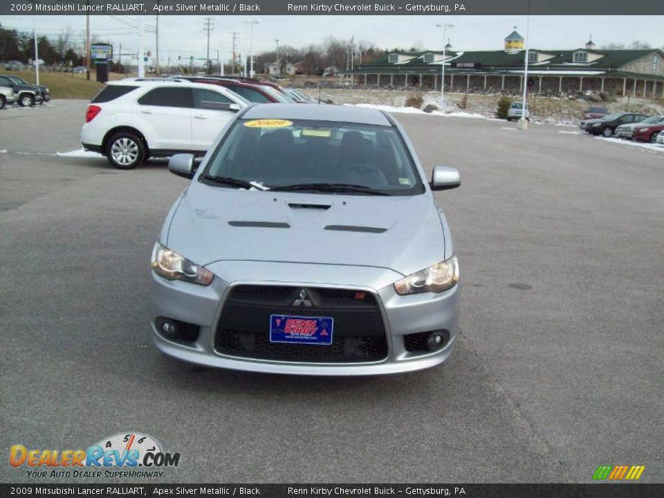 2009 Mitsubishi Lancer RALLIART Apex Silver Metallic / Black Photo #18