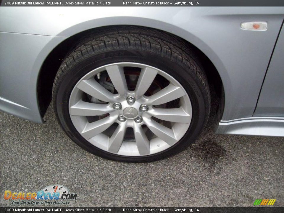 2009 Mitsubishi Lancer RALLIART Apex Silver Metallic / Black Photo #19
