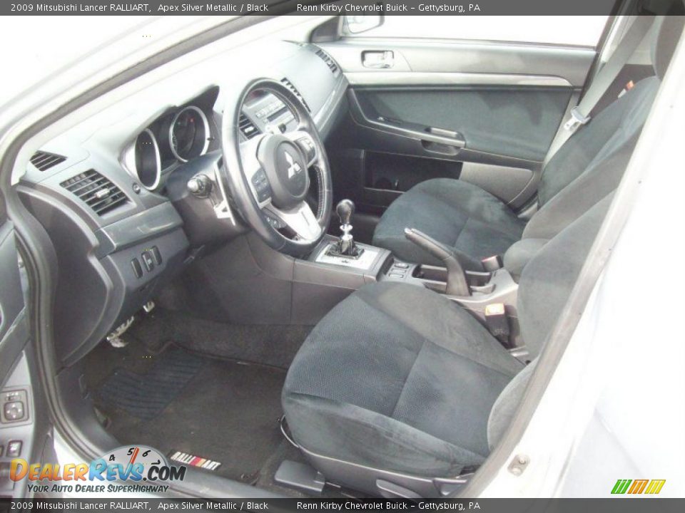 2009 Mitsubishi Lancer RALLIART Apex Silver Metallic / Black Photo #20