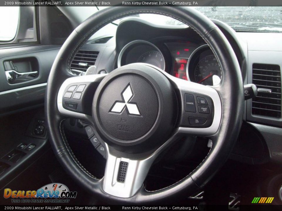 2009 Mitsubishi Lancer RALLIART Apex Silver Metallic / Black Photo #21