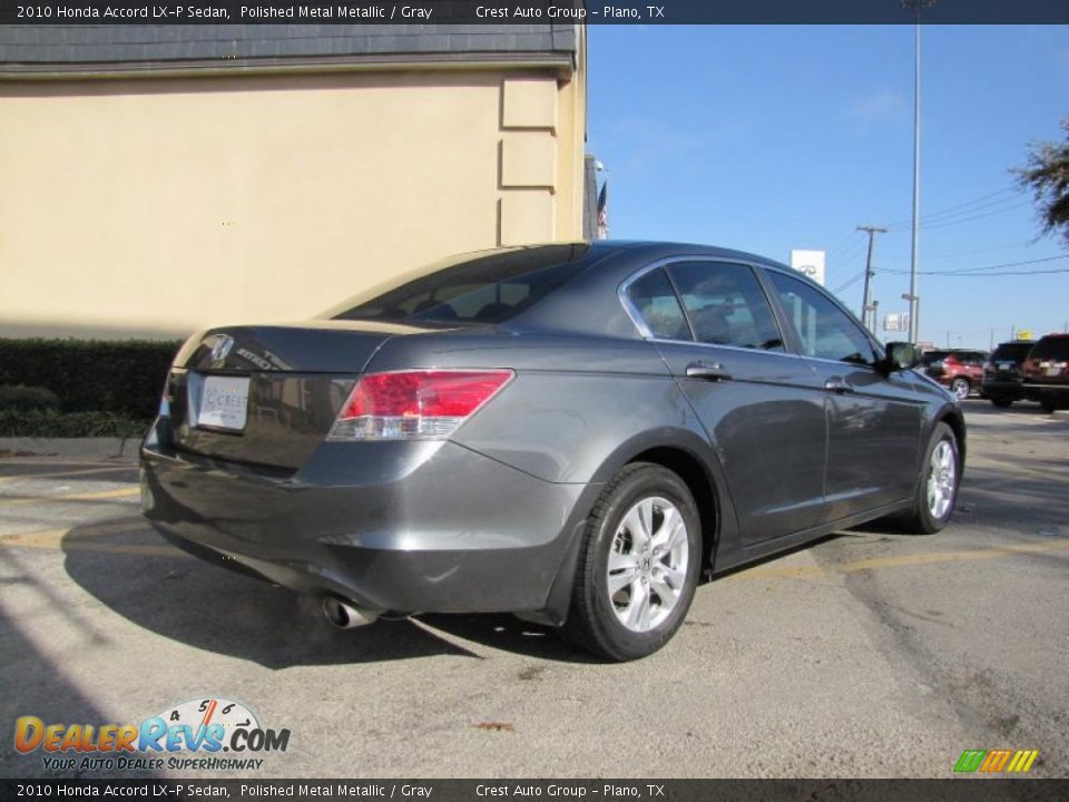 2010 Honda Accord LX-P Sedan Polished Metal Metallic / Gray Photo #6