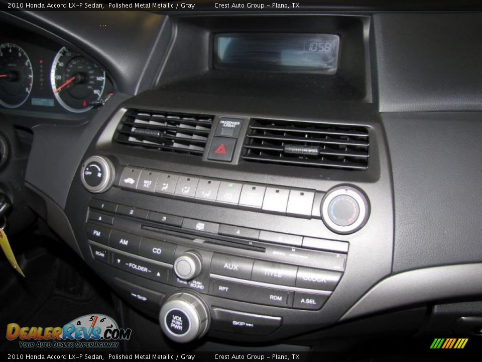 2010 Honda Accord LX-P Sedan Polished Metal Metallic / Gray Photo #15