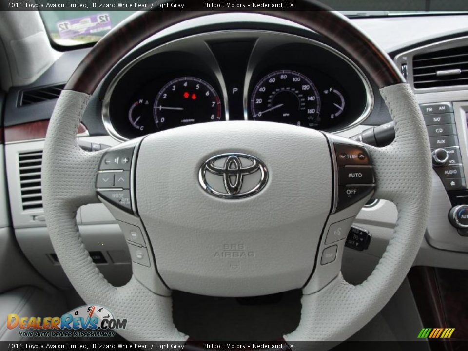 2011 Toyota Avalon Limited Blizzard White Pearl / Light Gray Photo #31