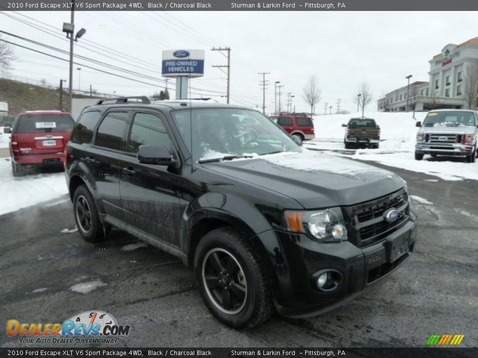 2010 Ford Escape XLT V6 Sport Package 4WD Black / Charcoal Black Photo #1