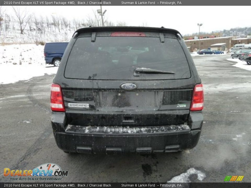 2010 Ford Escape XLT V6 Sport Package 4WD Black / Charcoal Black Photo #3