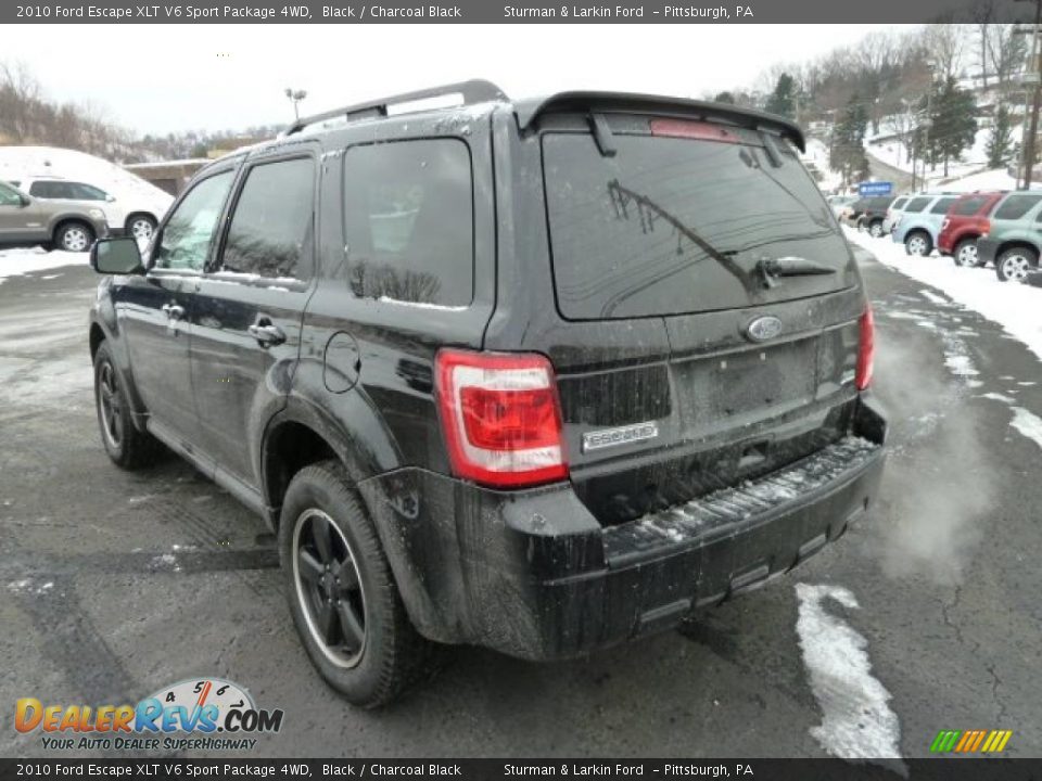 2010 Ford Escape XLT V6 Sport Package 4WD Black / Charcoal Black Photo #4