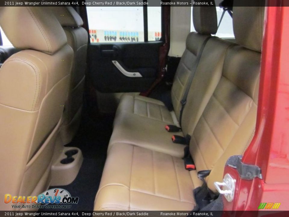 Black/Dark Saddle Interior - 2011 Jeep Wrangler Unlimited Sahara 4x4 Photo #7