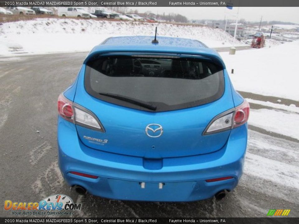 2010 Mazda MAZDA3 MAZDASPEED3 Sport 5 Door Celestial Blue Mica / Black/Red Photo #4