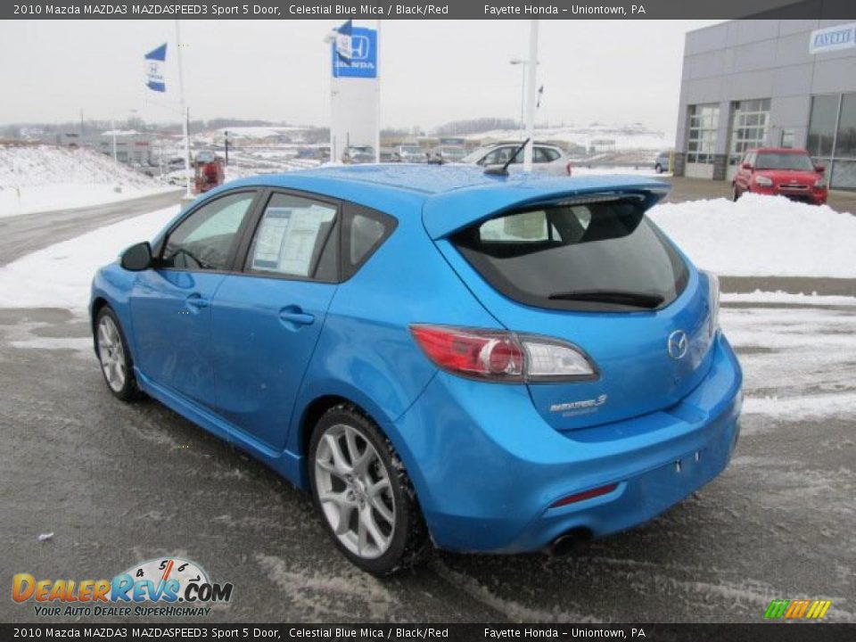 2010 Mazda MAZDA3 MAZDASPEED3 Sport 5 Door Celestial Blue Mica / Black/Red Photo #10