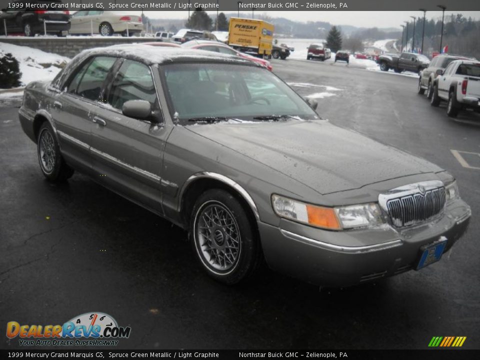 1999 Mercury Grand Marquis GS Spruce Green Metallic / Light Graphite Photo #2