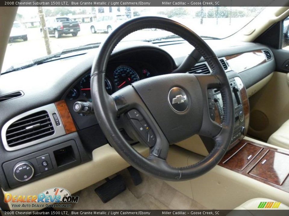 2008 Chevrolet Suburban 1500 LTZ Blue Granite Metallic / Light Cashmere/Ebony Photo #3