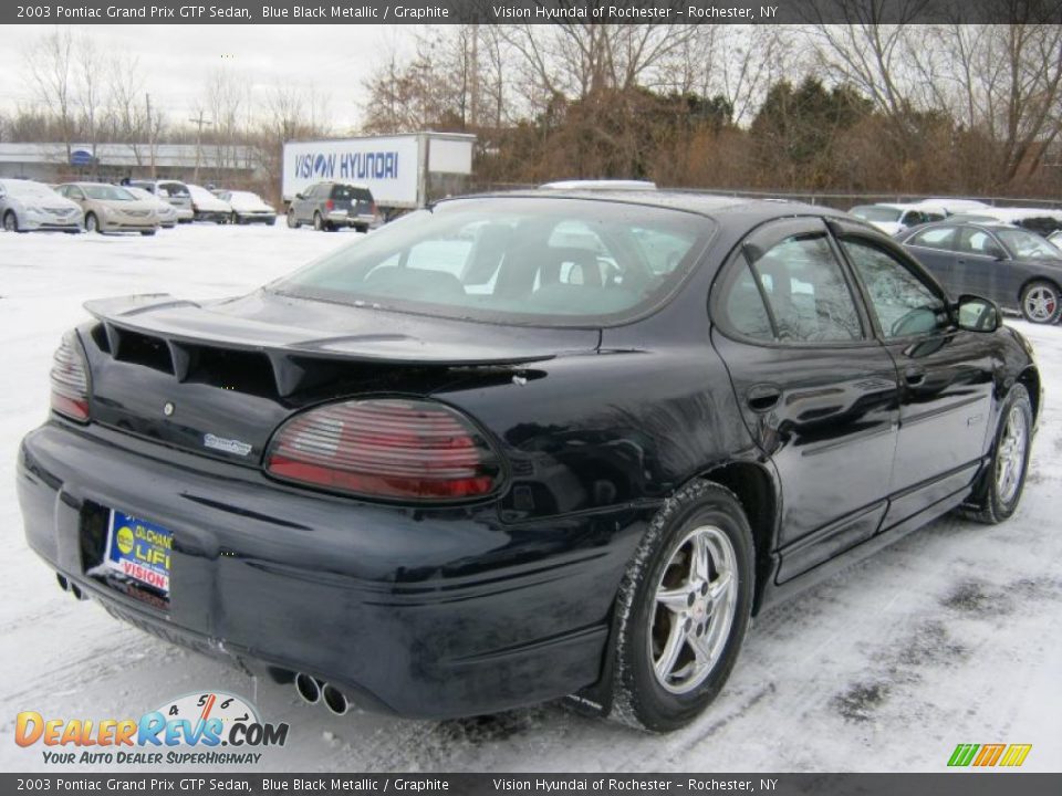 2003 Pontiac Grand Prix GTP Sedan Blue Black Metallic / Graphite Photo #2