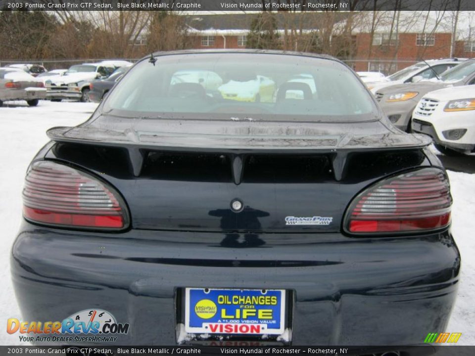 2003 Pontiac Grand Prix GTP Sedan Blue Black Metallic / Graphite Photo #18