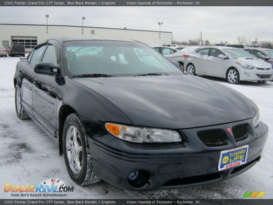 2003 Pontiac Grand Prix GTP Sedan Blue Black Metallic / Graphite Photo #19