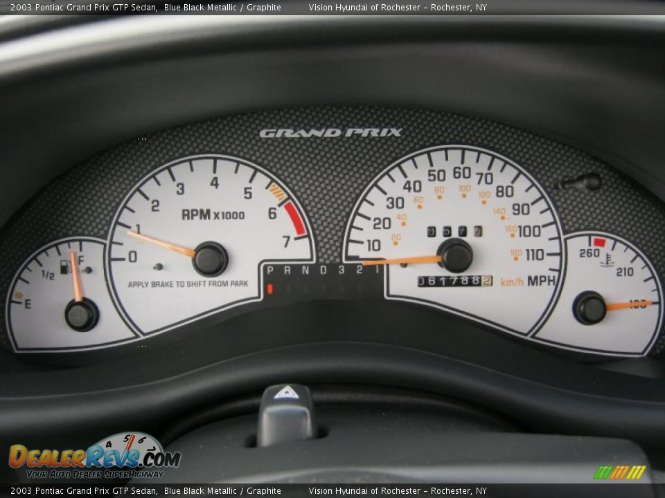 2003 Pontiac Grand Prix GTP Sedan Gauges Photo #32