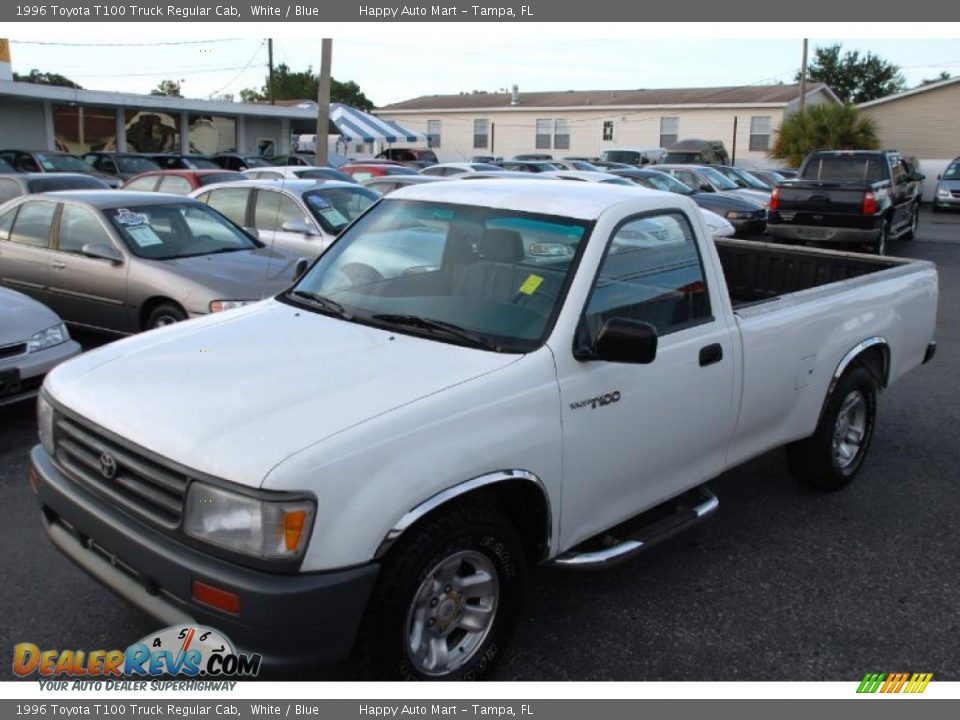 1996 Toyota T100 Truck Regular Cab White / Blue Photo #1