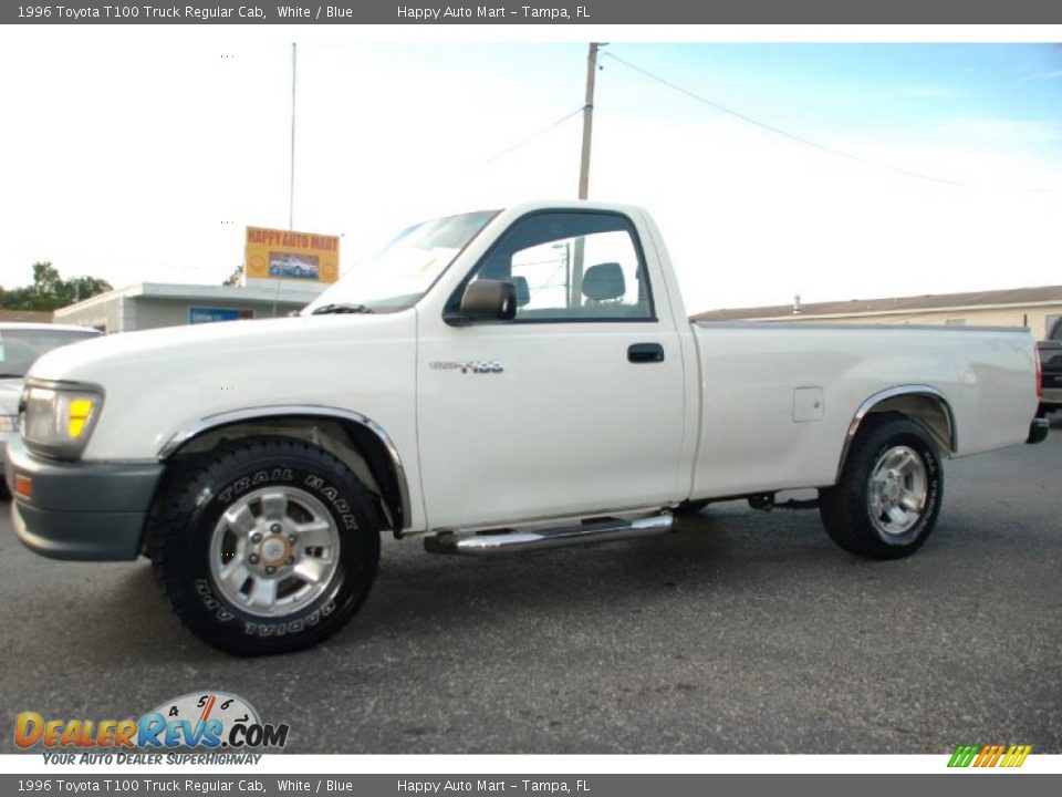 1996 Toyota T100 Truck Regular Cab White / Blue Photo #5