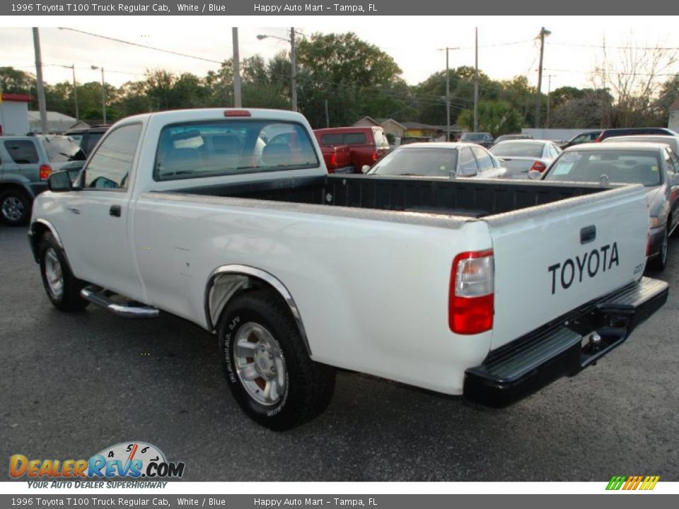 1996 Toyota T100 Truck Regular Cab White / Blue Photo #7