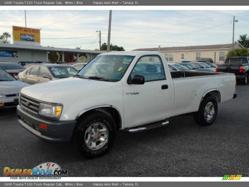 1996 Toyota T100 Truck Regular Cab White / Blue Photo #8