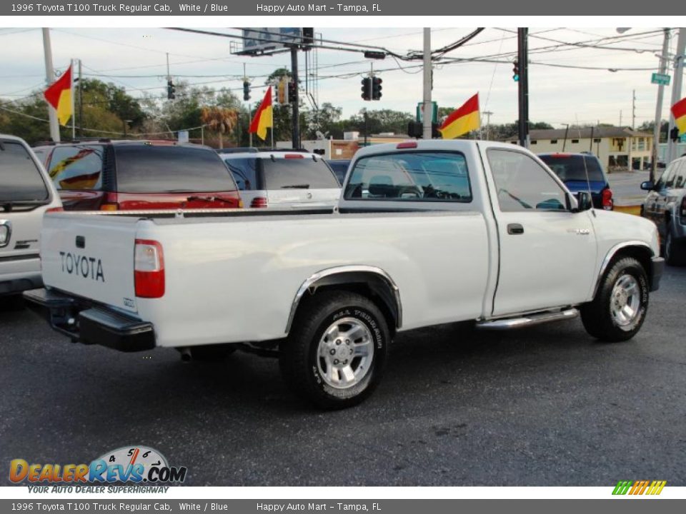 1996 Toyota T100 Truck Regular Cab White / Blue Photo #10