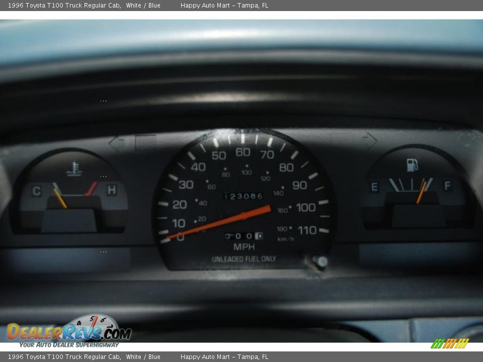 1996 Toyota T100 Truck Regular Cab White / Blue Photo #14