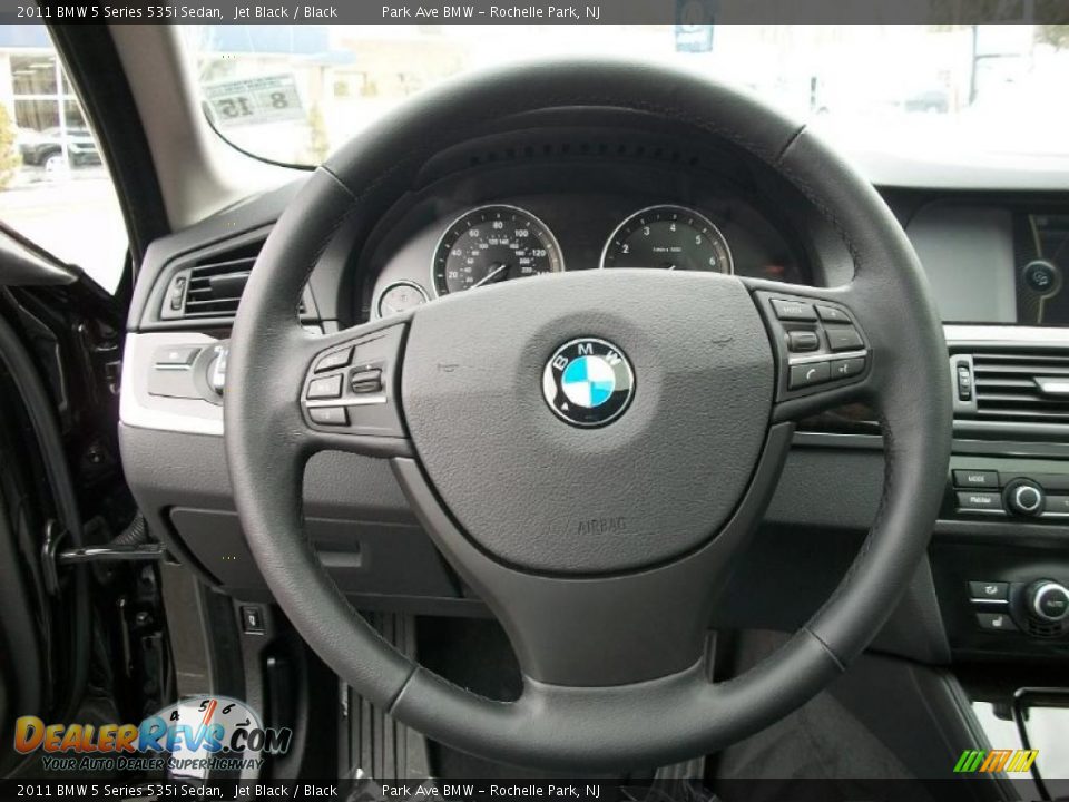 2011 BMW 5 Series 535i Sedan Jet Black / Black Photo #14