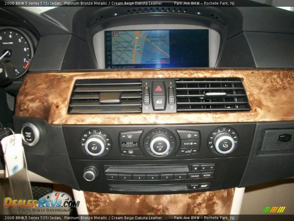 2008 BMW 5 Series 535i Sedan Platinum Bronze Metallic / Cream Beige Dakota Leather Photo #17