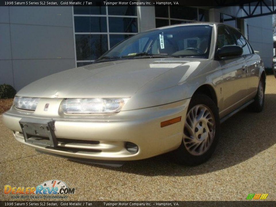 1998 Saturn S Series SL2 Sedan Gold Metallic / Tan Photo #1