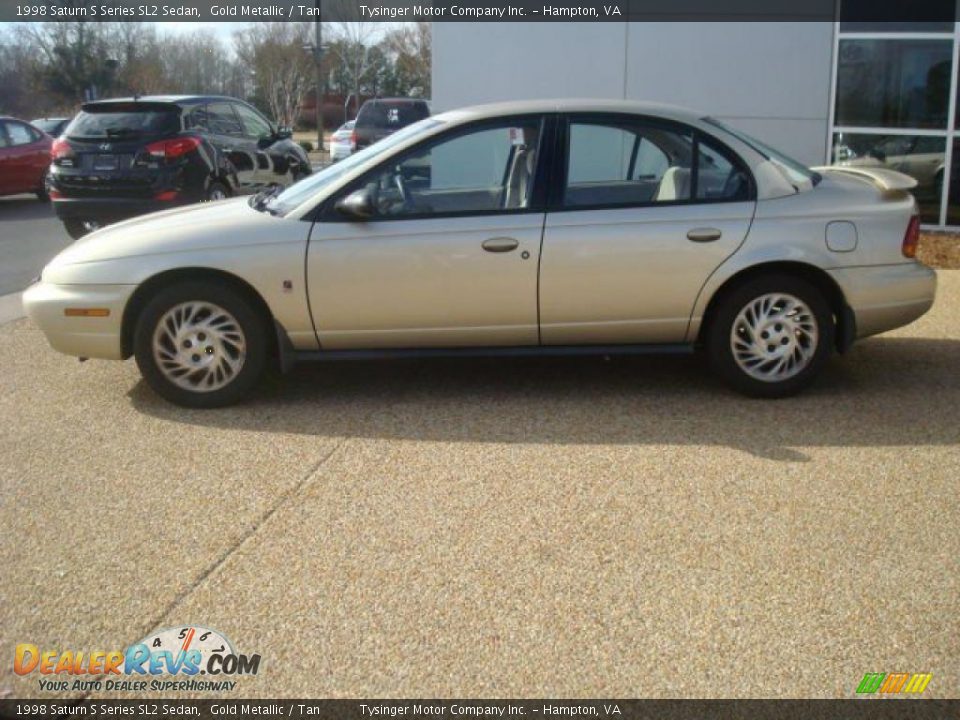 1998 Saturn S Series SL2 Sedan Gold Metallic / Tan Photo #3