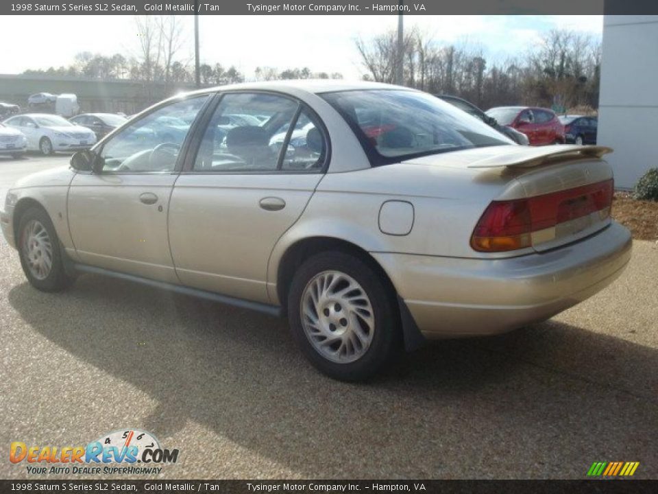 1998 Saturn S Series SL2 Sedan Gold Metallic / Tan Photo #4