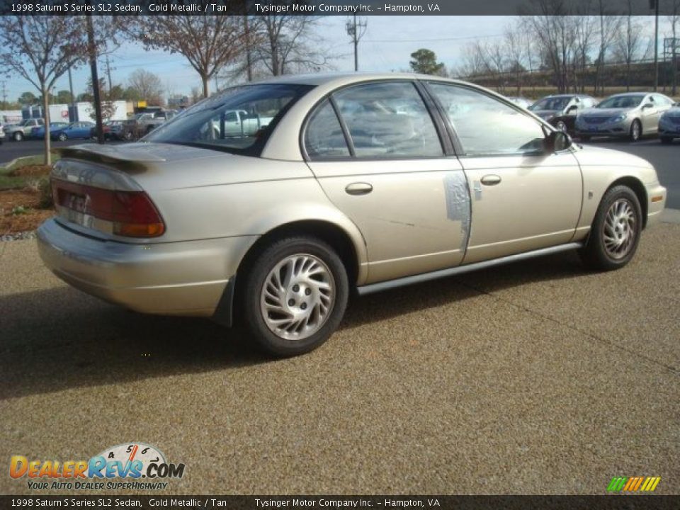 1998 Saturn S Series SL2 Sedan Gold Metallic / Tan Photo #5