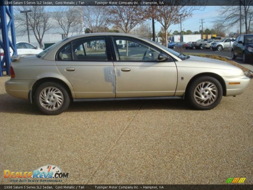 1998 Saturn S Series SL2 Sedan Gold Metallic / Tan Photo #6