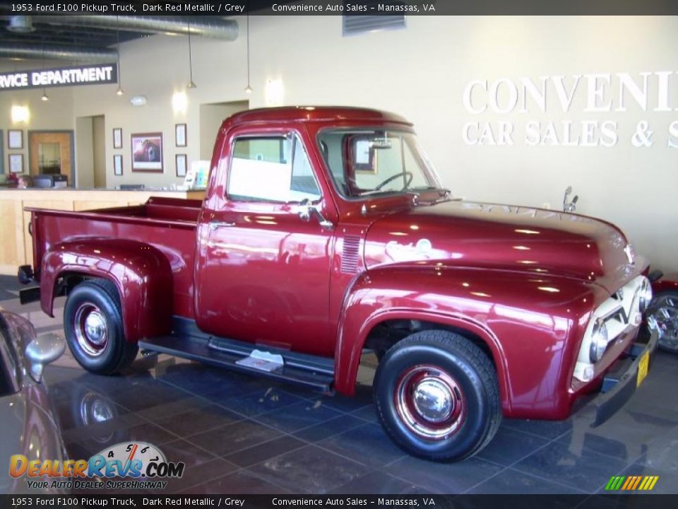 Dark Red Metallic 1953 Ford F100 Pickup Truck Photo #2