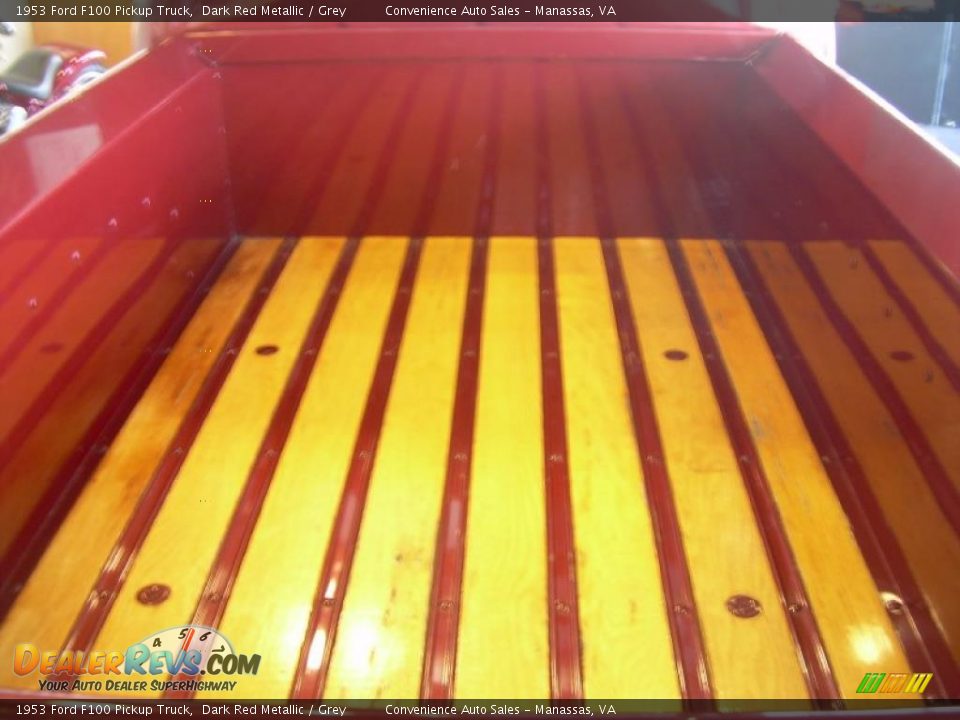 1953 Ford F100 Pickup Truck Dark Red Metallic / Grey Photo #9