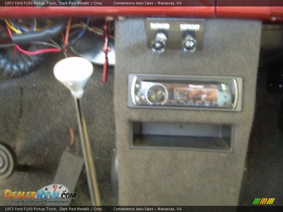 1953 Ford F100 Pickup Truck Dark Red Metallic / Grey Photo #13