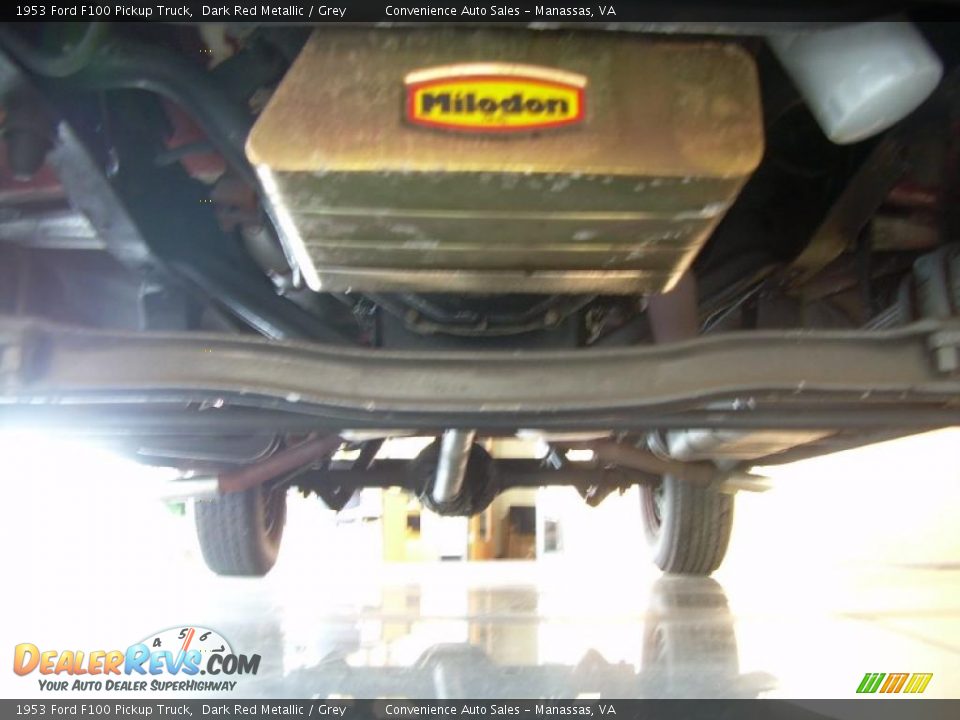 1953 Ford F100 Pickup Truck Dark Red Metallic / Grey Photo #19