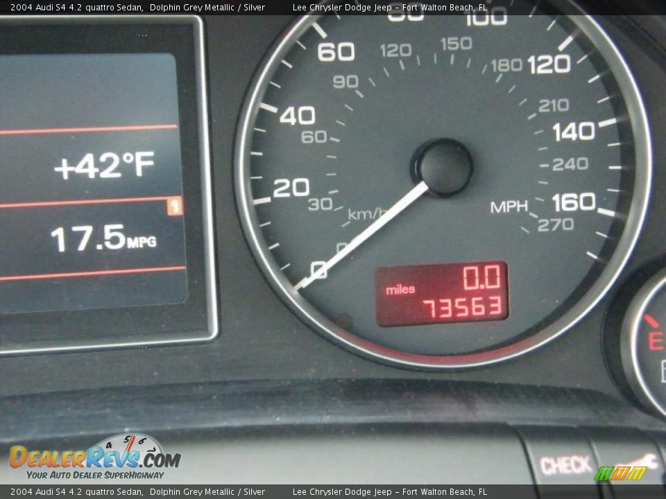 2004 Audi S4 4.2 quattro Sedan Dolphin Grey Metallic / Silver Photo #28